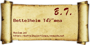 Bettelheim Tímea névjegykártya
